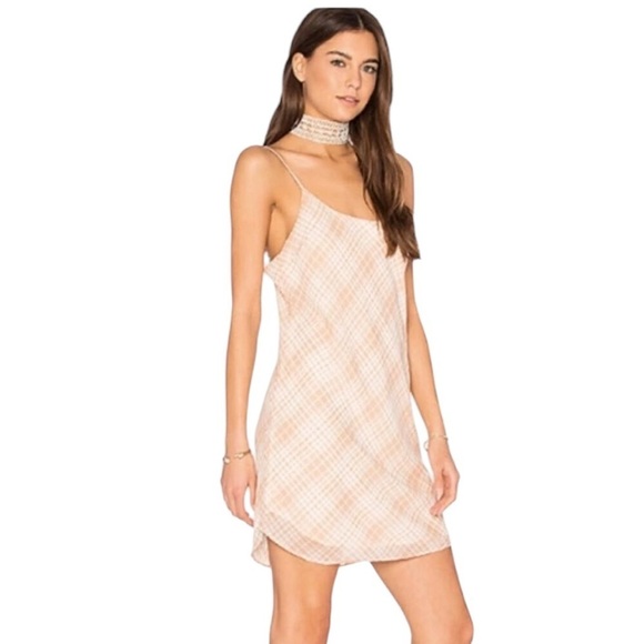 Privacy Please Ramsay Plaid tan Mini Dress, New with Tags - Picture 2 of 7